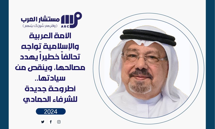 الأمة العربية والإسلامية تواجه تحالفاً خطيراً يهدد مصالحها، وينقص من سيادتها.. أطروحة جديدة للشرفاء الحمادي