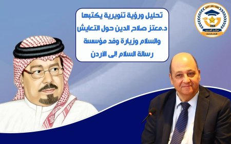 تحليل ورؤية تنويرية يكتبها د.معتز صلاح الدين حول  التعايش والسلام وزيارة وفد مؤسسة رسالة السلام إلى الأردن
