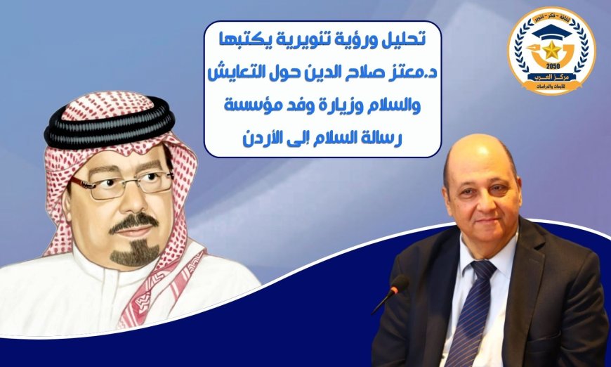 تحليل ورؤية تنويرية يكتبها د.معتز صلاح الدين حول  التعايش والسلام وزيارة وفد مؤسسة رسالة السلام إلى الأردن