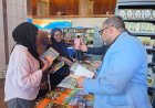 وفد الطالبات السودانيات بطب الإسكندرية يزور جناح مؤسسة رسالة السلام بمعرض الإسكندرية الدولى للكتاب