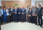 أعضاء مؤسسة رسالة السلام العالمية يناقشون مشروع تطوير جامعة الدول العربية للمفكر العربي علي محمد الشرفاء الحمادي